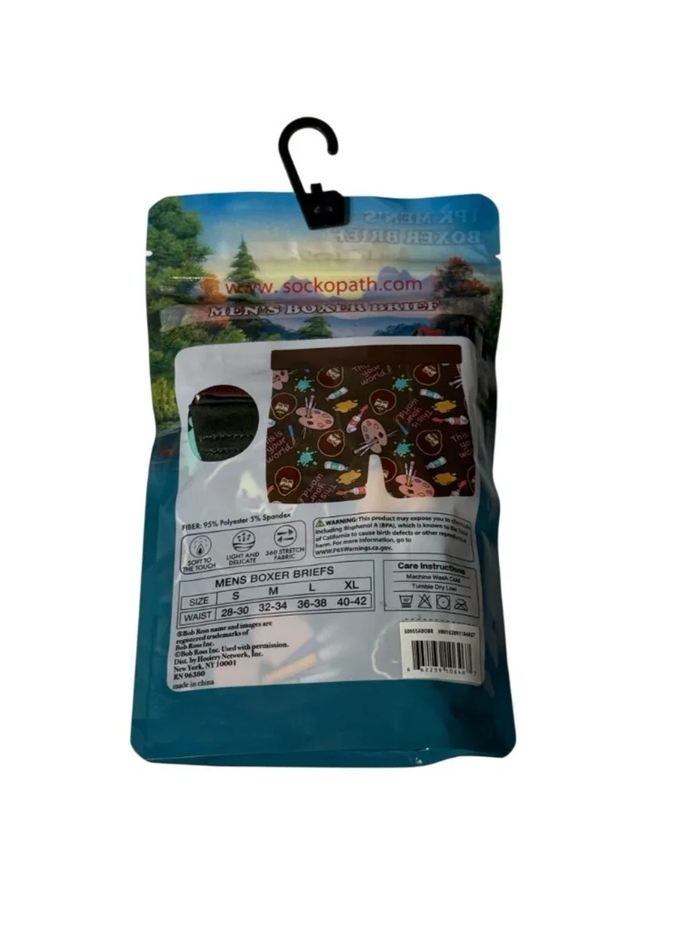 Bob Ross Men's Medium Painting Artist Graphic Boxer Briefs NWT